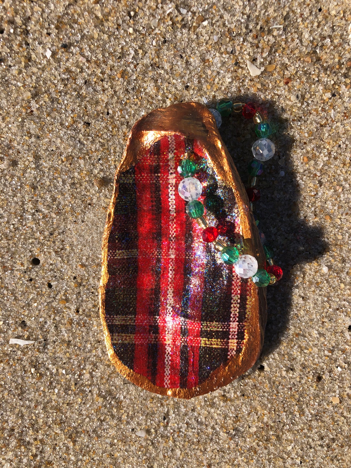 Sandy Plaid Oyster Shell