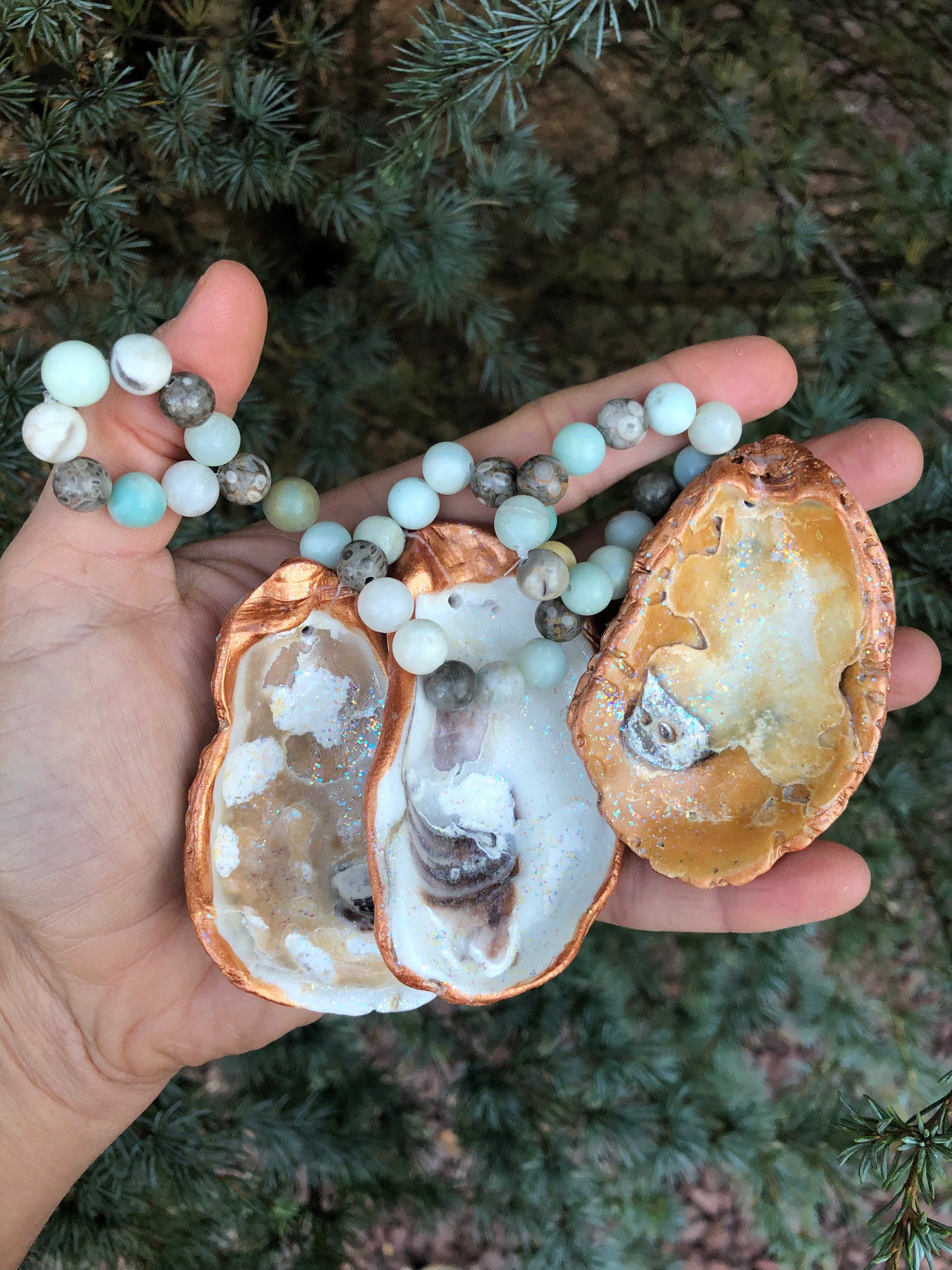 Little Bitties of the Sea - Set of 2 Oyster Shells
